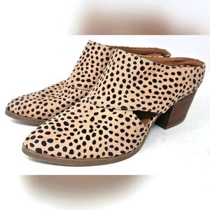 Dolcetta Mase Cheetah Block Heel Mules Size 7.5